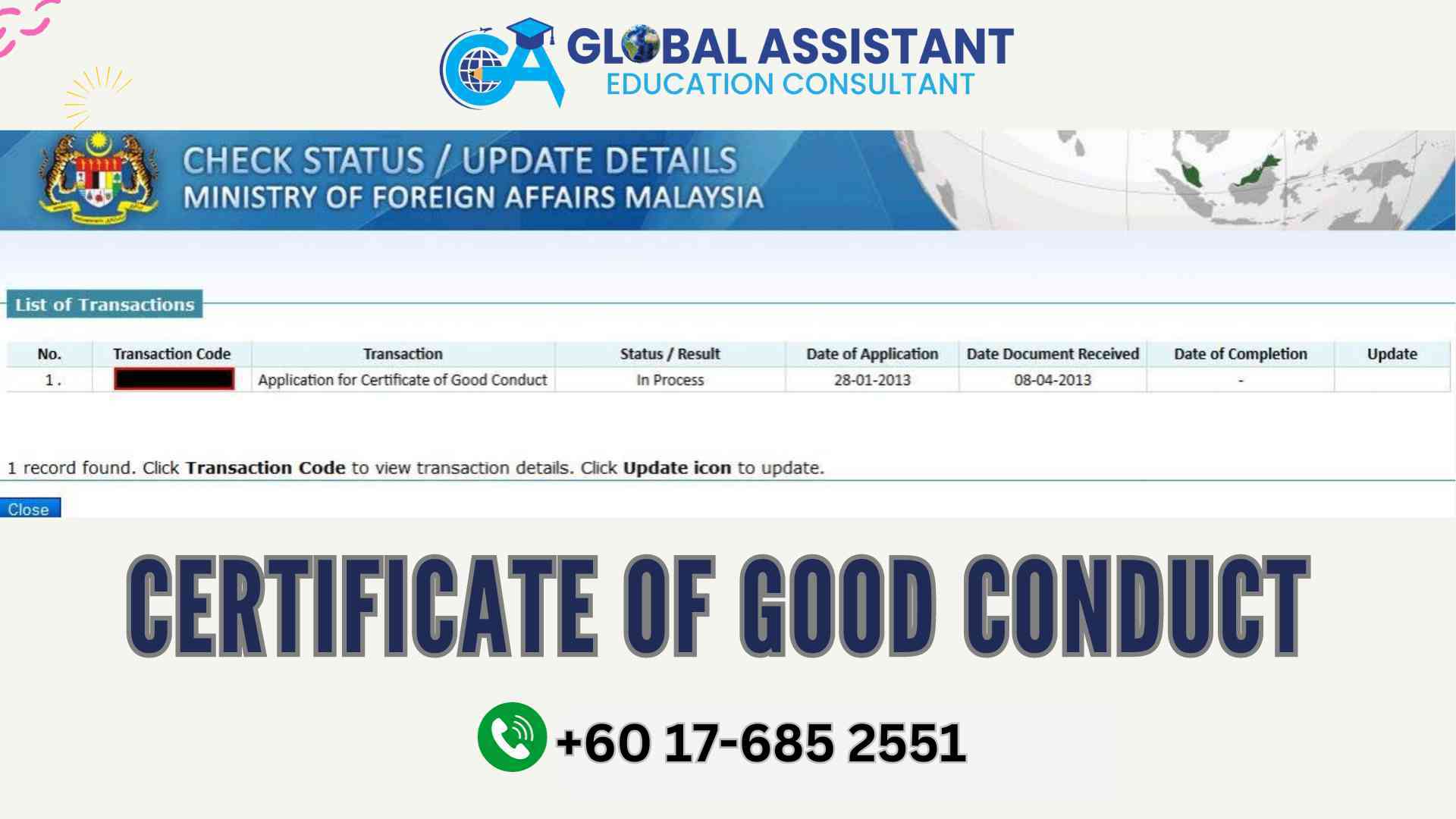 Purpose Of Certificate Of Good Conduct