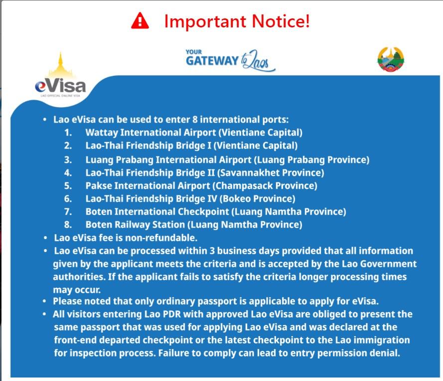 Laos Visa Application From Malaysia