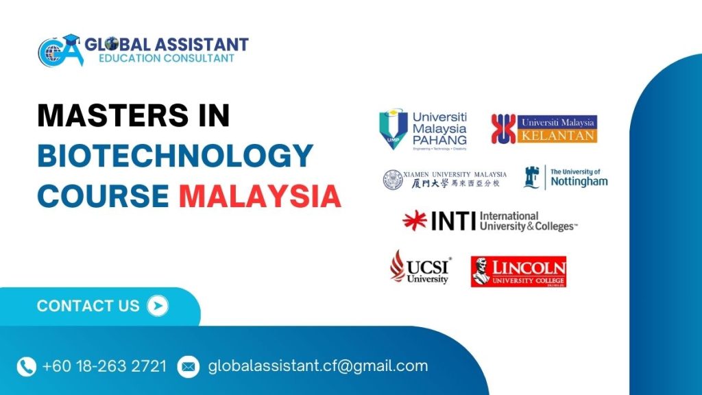 Masters in Biotechnology Course Malaysia