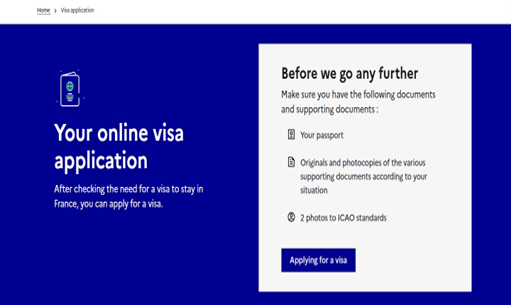 France Official Website landing Page
